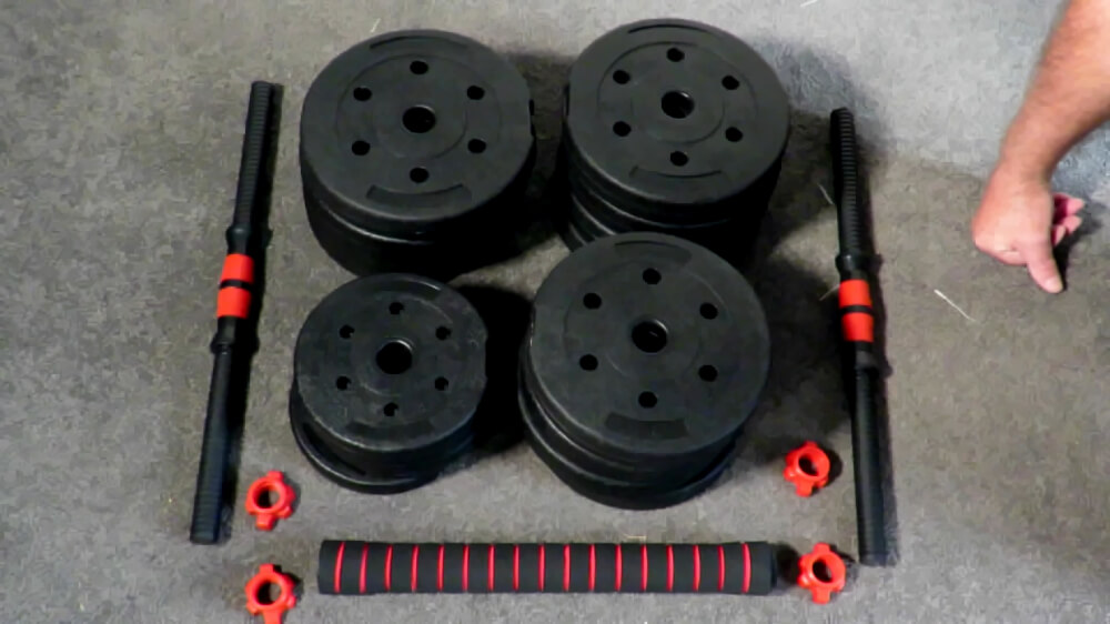 40kg Adjustable Dumbbell Set with Barbell