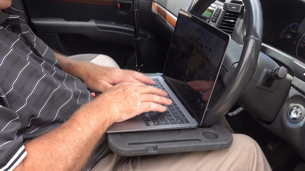 Car Steering Wheel Laptop Food Tray